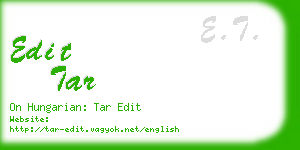 edit tar business card